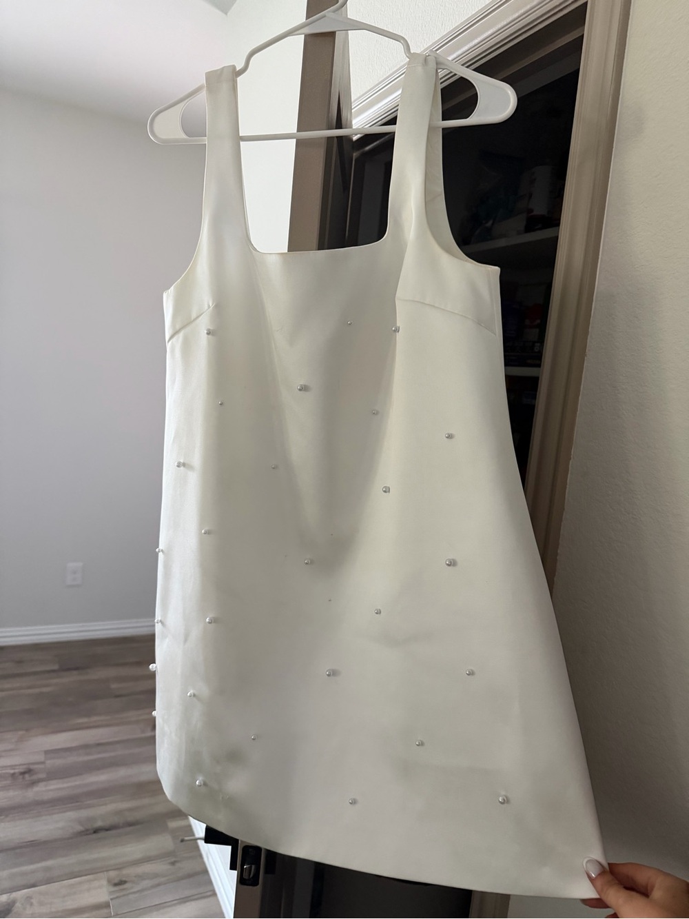 Six-Stories White mini Pearl Dress